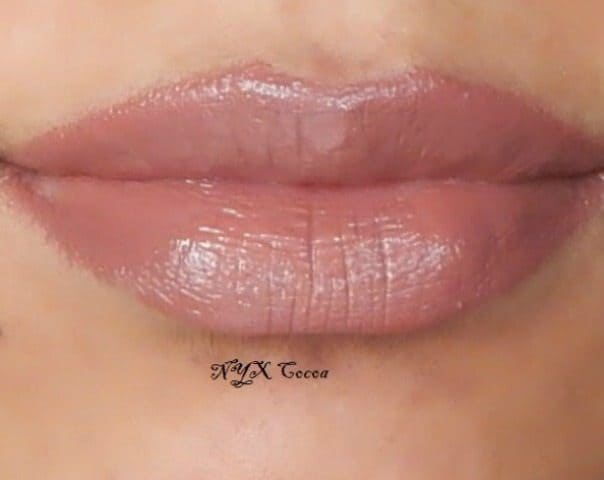 NYX round Lipstick coco review and swatches