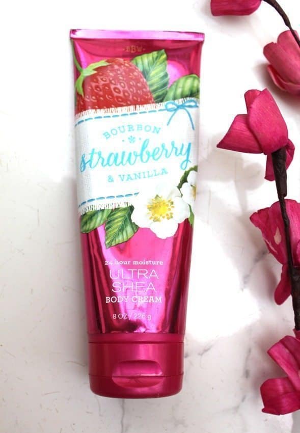 Bath and Body Works Bourbon Strawberry and Vanilla ultra Shea Body Cream Review 4