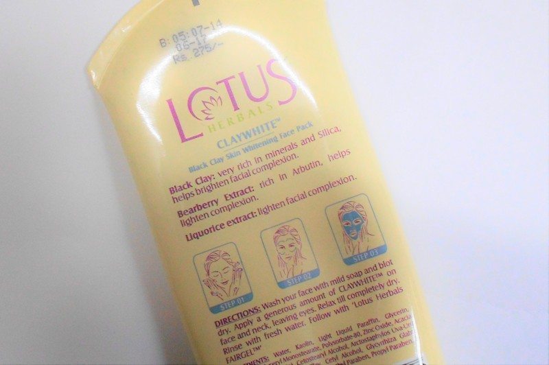 Lotus Herbals Clay white Black Clay Skin Whitening Face Pack Review 1