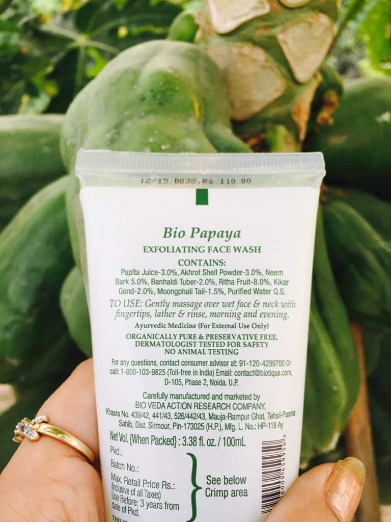 Biotique Bio Papaya Exfoliating Face wash 5