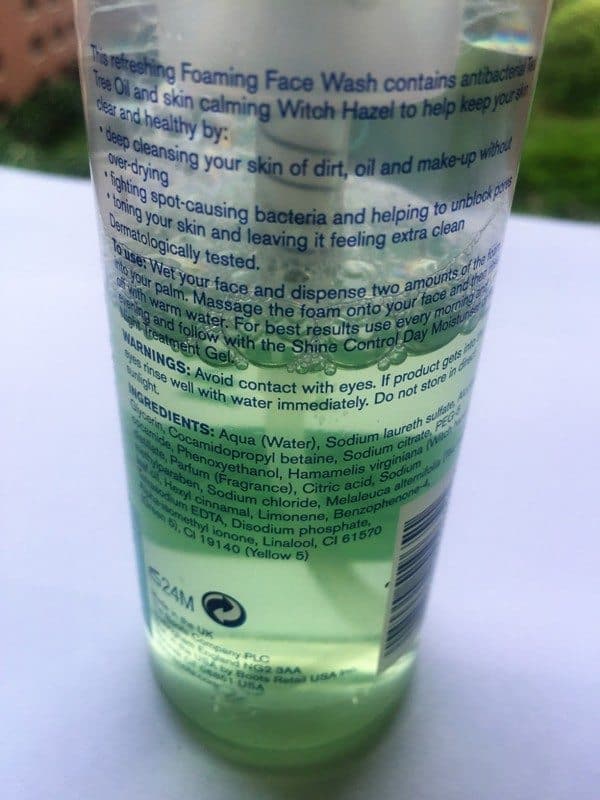 Boots Tea tree and Witch Hazel Foaming Face Wash Review (3) 1