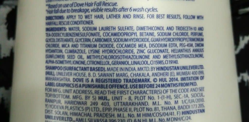 Dove Hair Therapy Hair Fall Rescue Shampoo With Nutrilock Actives Review 1