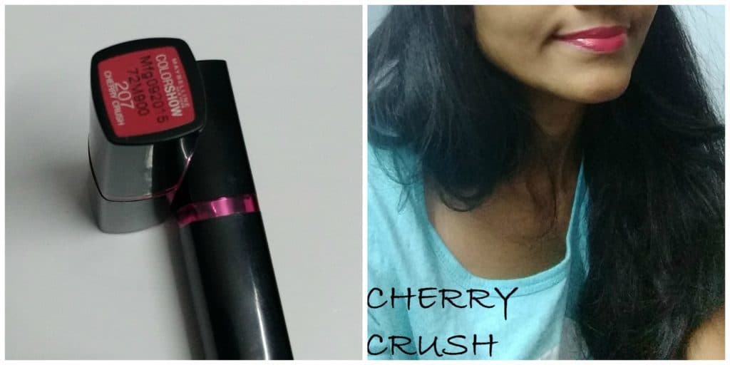 Maybelline Color Show Lipstick Crushed Candy and Cherry Crush Review 6