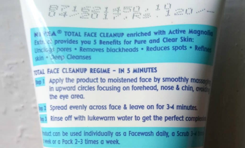 Nivea Total Face Cleanup Face Wash Review 4