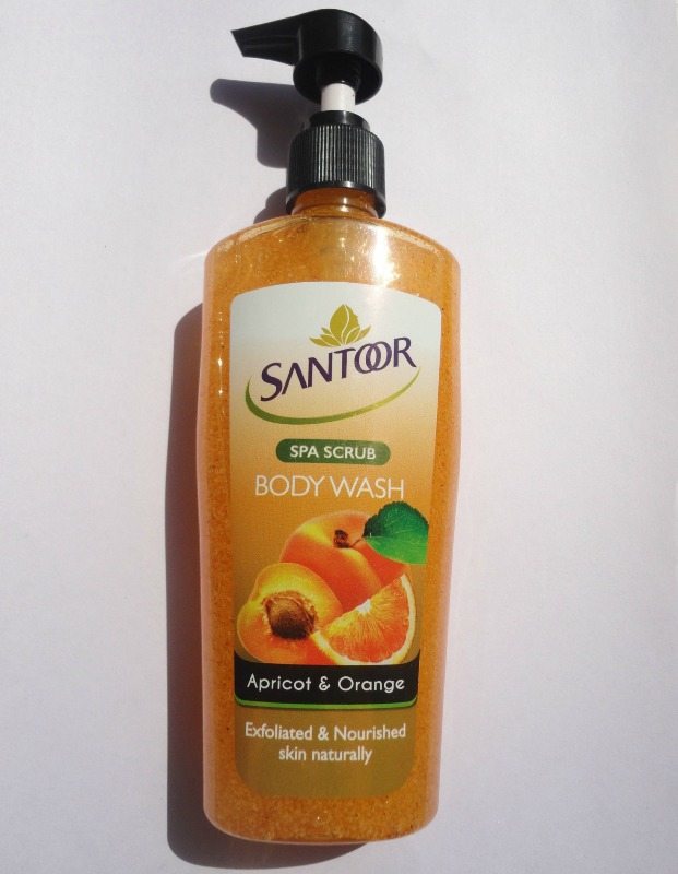 Santoor Spa Scrub Body Wash Apricot and Orange 1