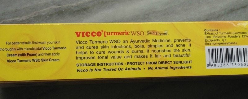VICCO Turmeric WSO Skin Cream Review 2