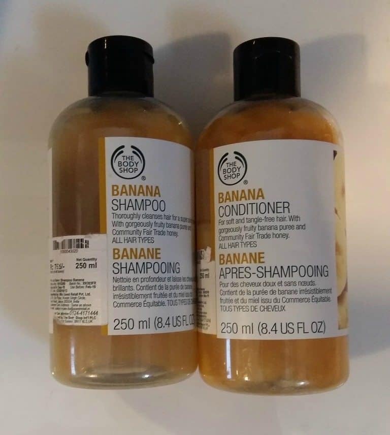 The Body Shop Banana Shampoo and Conditioner Review